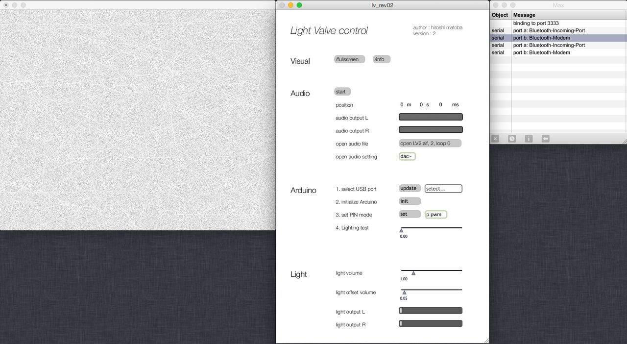 Visual, Audio, Light control software